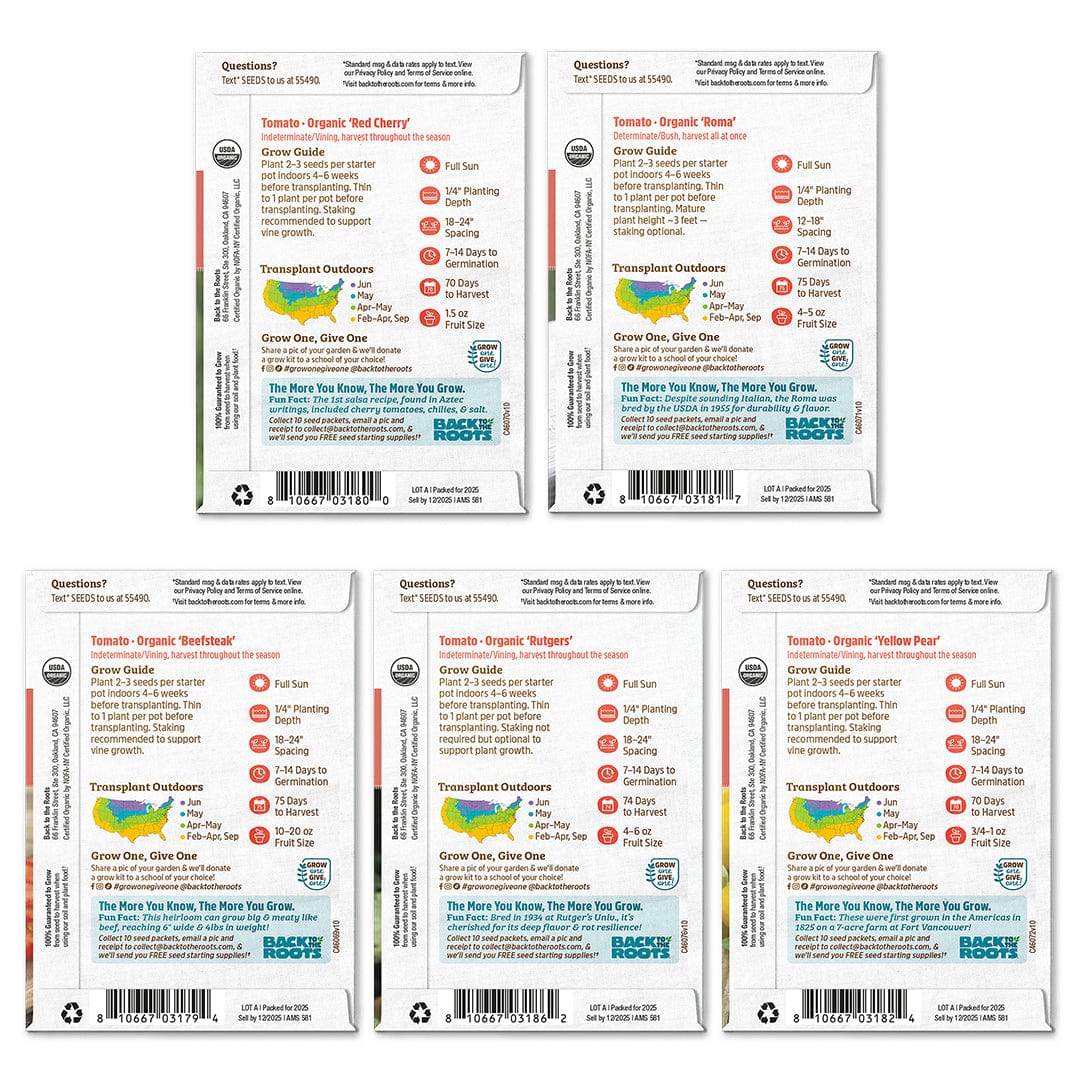 Organic Heirloom Tomato 5-Pack Seed Bundle - Image 6