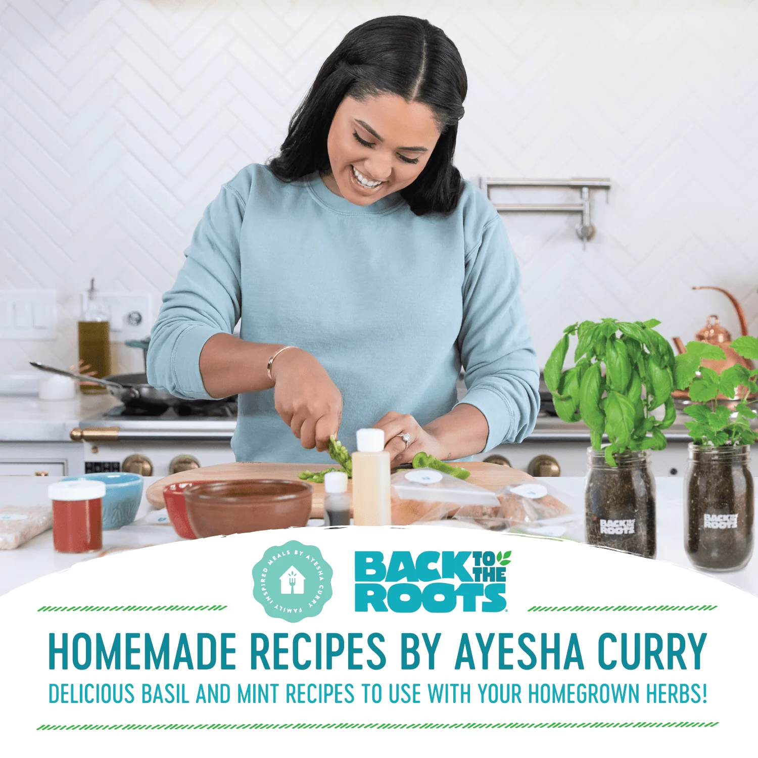 Kitchen Mason Jar Herb Garden by Ayesha Curry - Organic Basil & Mint 🌿 - Image 7