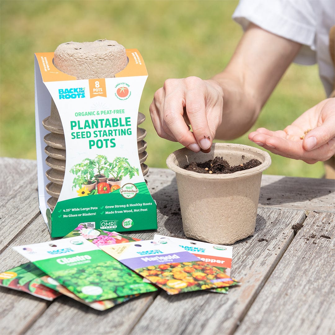Organic & Plantable 4.25" Seed Starting Pots (8 ct) - Image 3