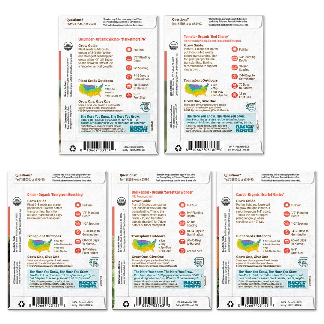 Organic Veggie Garden 5-Pack Seed Bundle - Image 6